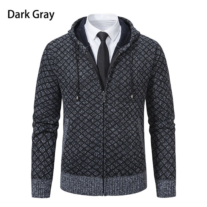 Herren Kapuzenjacke mit strukturiertem Design und eleganten Akzenten Echoarchiv
