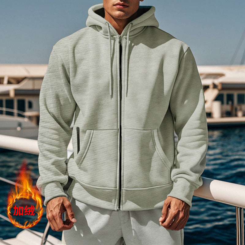 Herren Sportliche Kapuzenjacke mit durchgehendem Reißverschluss und praktischen Taschen Echoarchiv