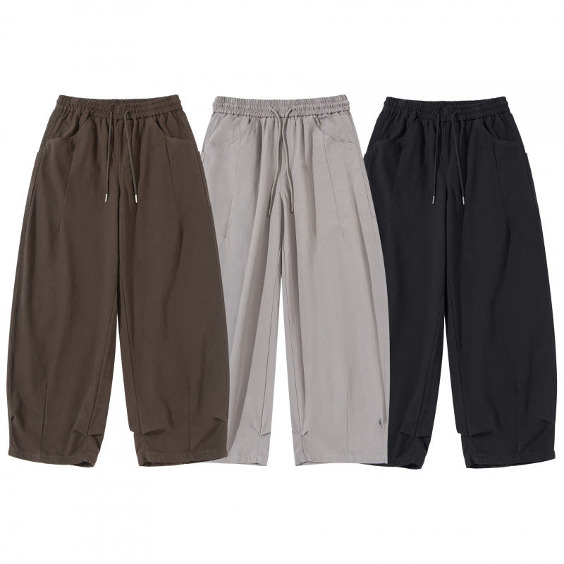 Damen Weite Cropped-Hose mit Tunnelzugbund, Ballon-Silhouette und aufgesetzten Taschen Echo Archiv