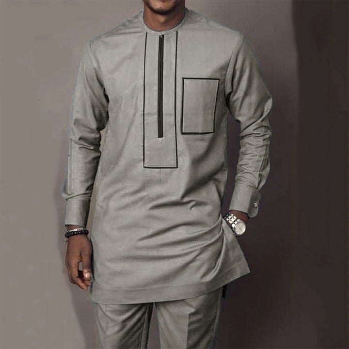 Herren traditionelles Kaftan-Outfit mit eleganten Stickereien Echoarchiv
