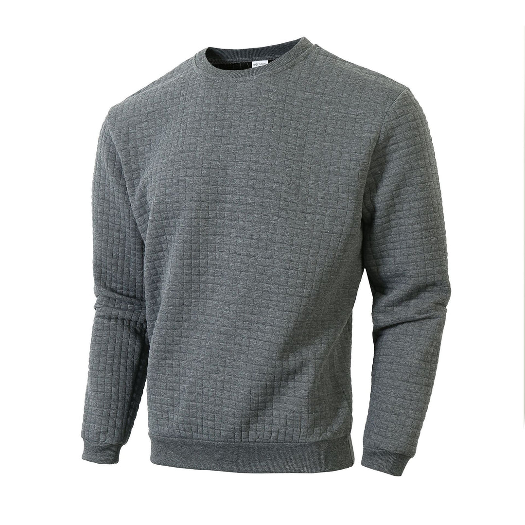 Herren Sweater mit strukturiertem Design und Rundhalsausschnitt Echoarchiv