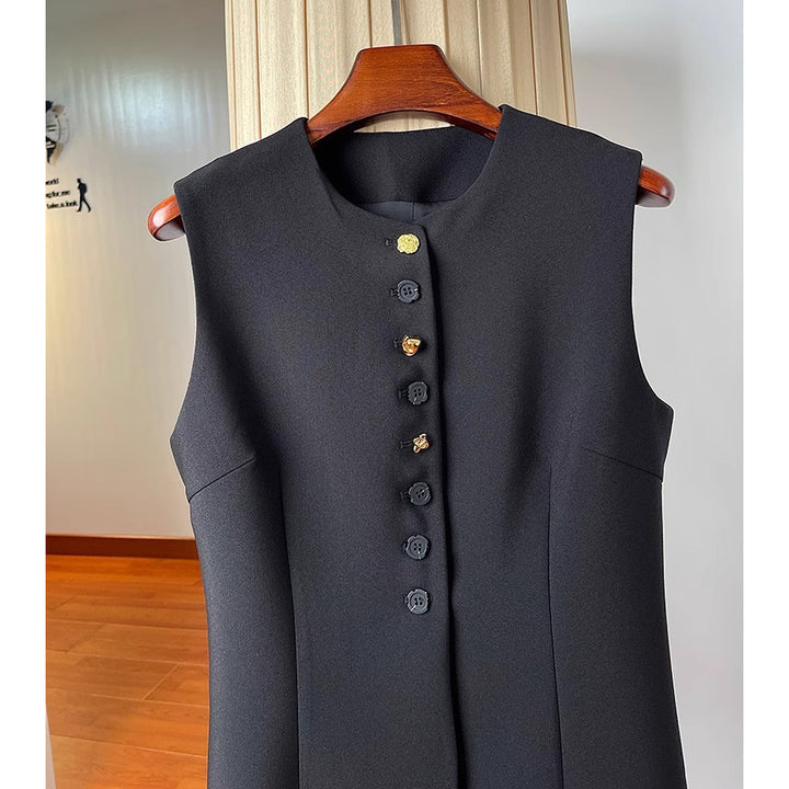Damen Stilvolle ärmellose Blazer-Weste Echoarchiv