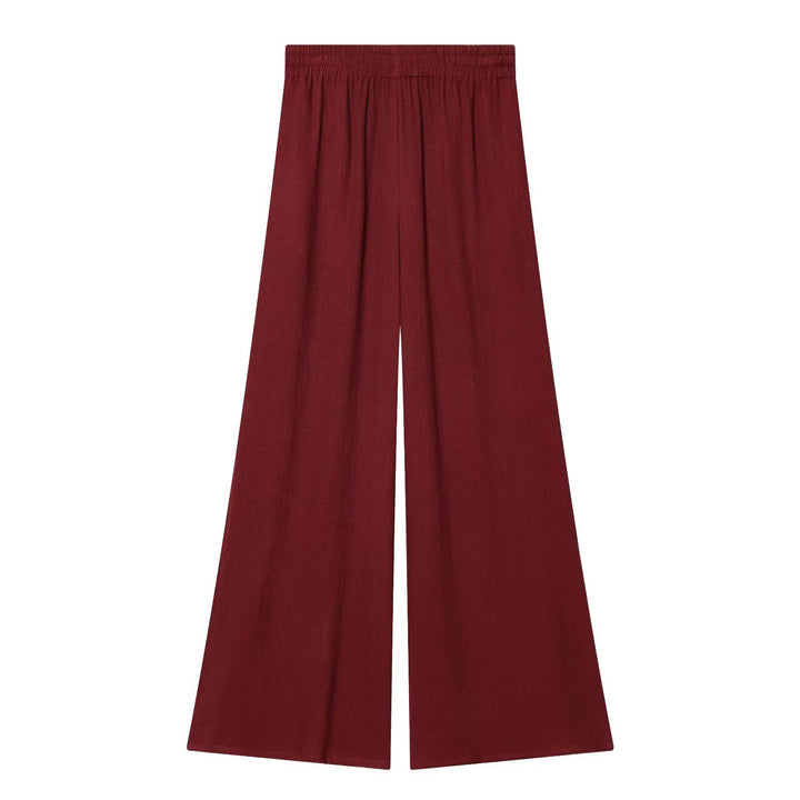 Damen Extraweite Leinenoptik-Hose mit hohem Elastikbund und Palazzoschnitt Echo Archiv