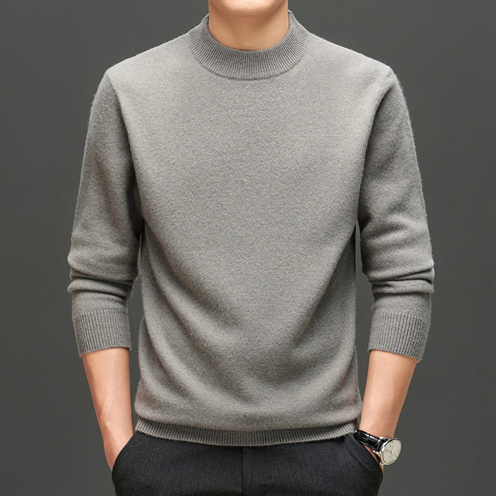 Herren Strickpullover mit rundem Kragen und strukturiertem Design Echoarchiv