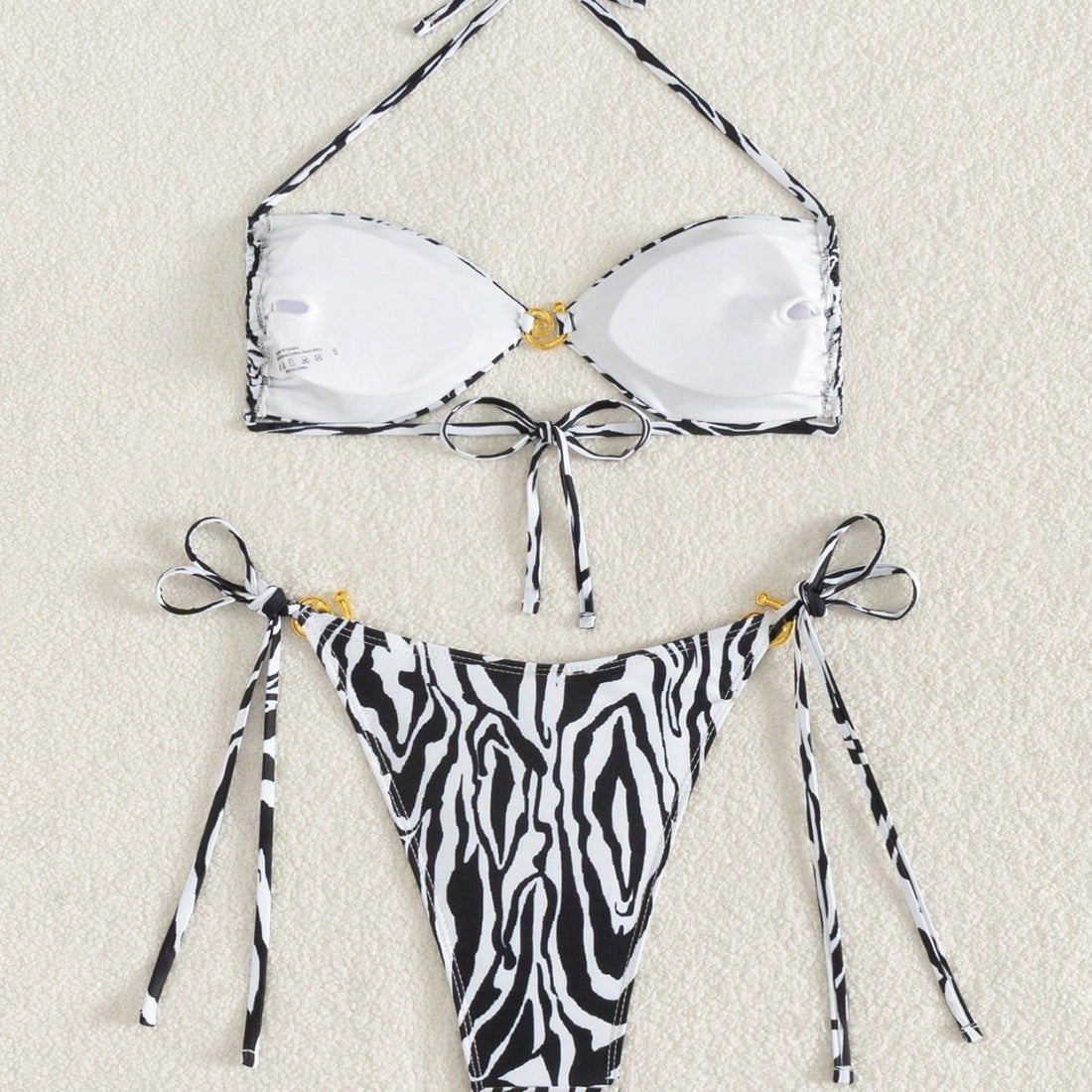 Damen Triangel-Bikini mit floralem Motiv und verstellbaren Trägern – Maréssa