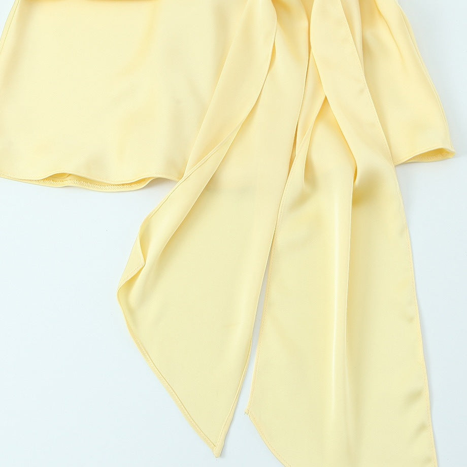 Damen Halter-Top mit elegantem Wickel-Design und fließendem Stoff Echo Archiv