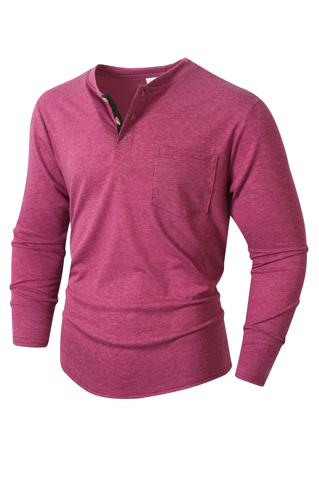 Herren langärmliges Henley-Shirt Echoarchiv