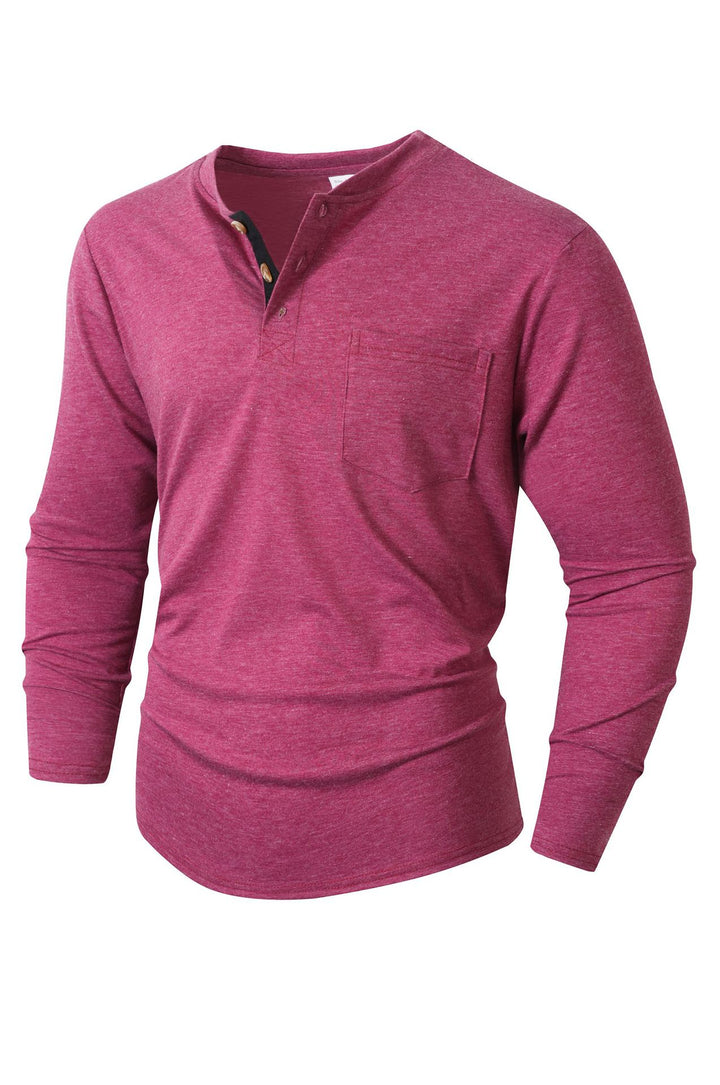 Herren langärmliges Henley-Shirt Echoarchiv
