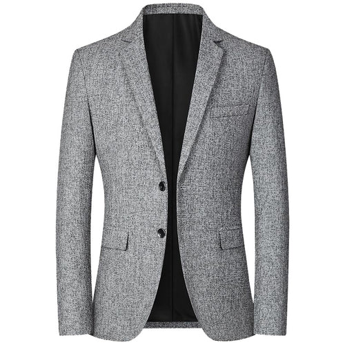 Herren Tweed-Sakko Slim Fit mit fallendem Revers – Tianoro