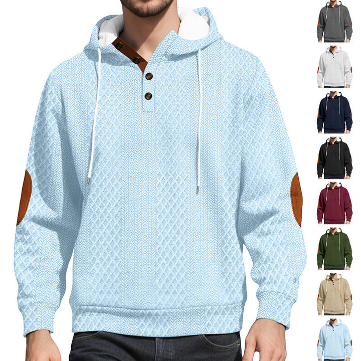 Herren lässiger Kapuzenpullover mit innovativer Strickstruktur und modischen Akzenten Echoarchiv