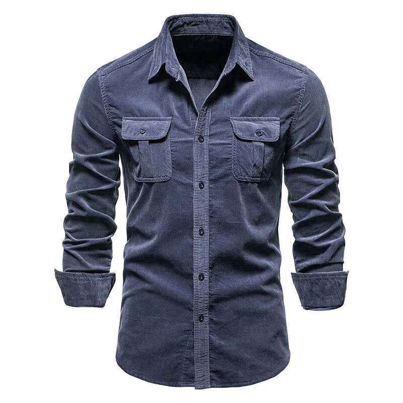 Herren Denim-Hemd mit Brusttaschen und modernem Schnitt Echoarchiv