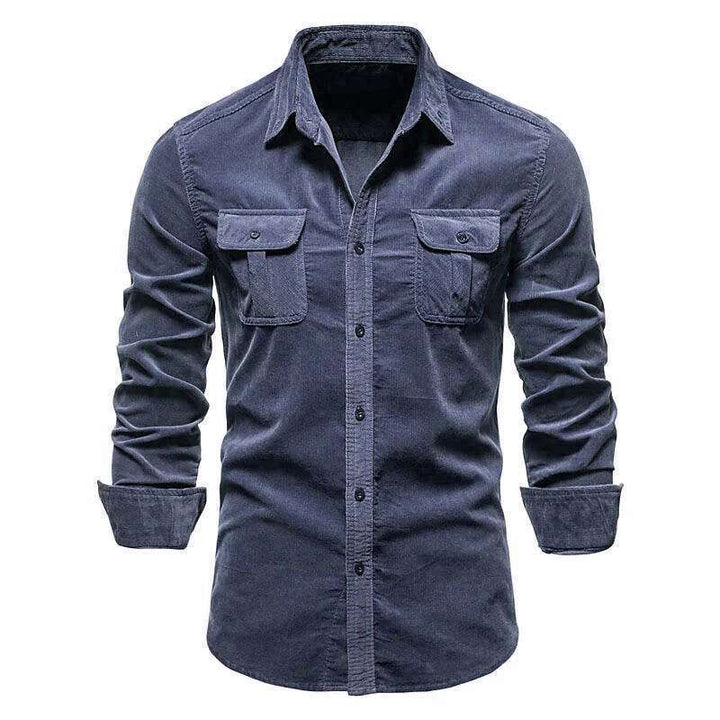 Herren Denim-Hemd mit Brusttaschen und modernem Schnitt Echoarchiv