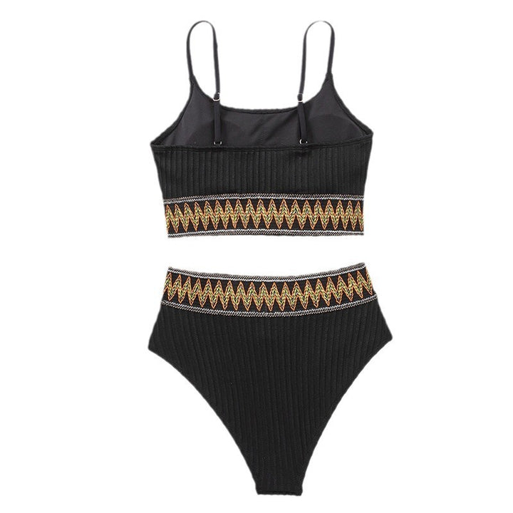 Damen Hochtailliertes Bikini-Set mit innovativem Rippdesign Echo Archiv