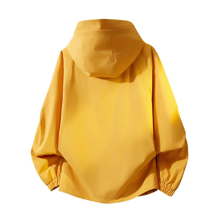 Herren Oversize Utility-Kapuzenjacke mit Multifunktions-Taschen, Zwei-Wege-Reißverschluss & verstellbarem Saum Echoarchiv