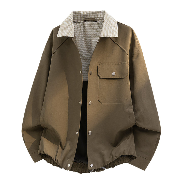 Herren Lässige Übergangsjacke mit Karomuster Echoarchiv
