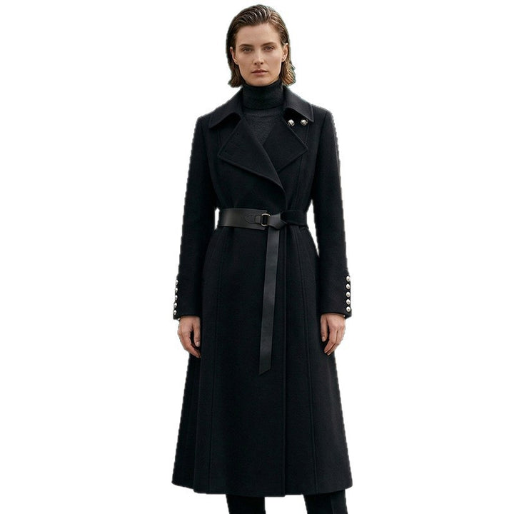 Damen Klassischer Maxi-Mantel mit Gürtel Echo Archiv