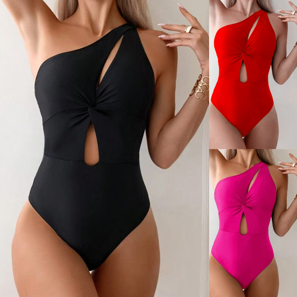 Damen Einseitiger Cut-Out Badeanzug Echo Archiv