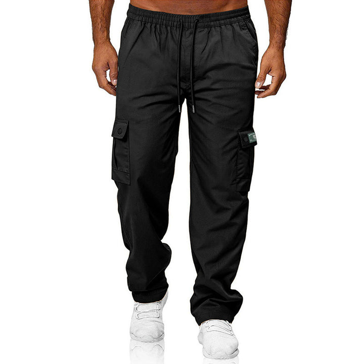 Herren Cargohose mit elastischem Bund, Kordelzug und Multifunktions-Taschen – Bravaro