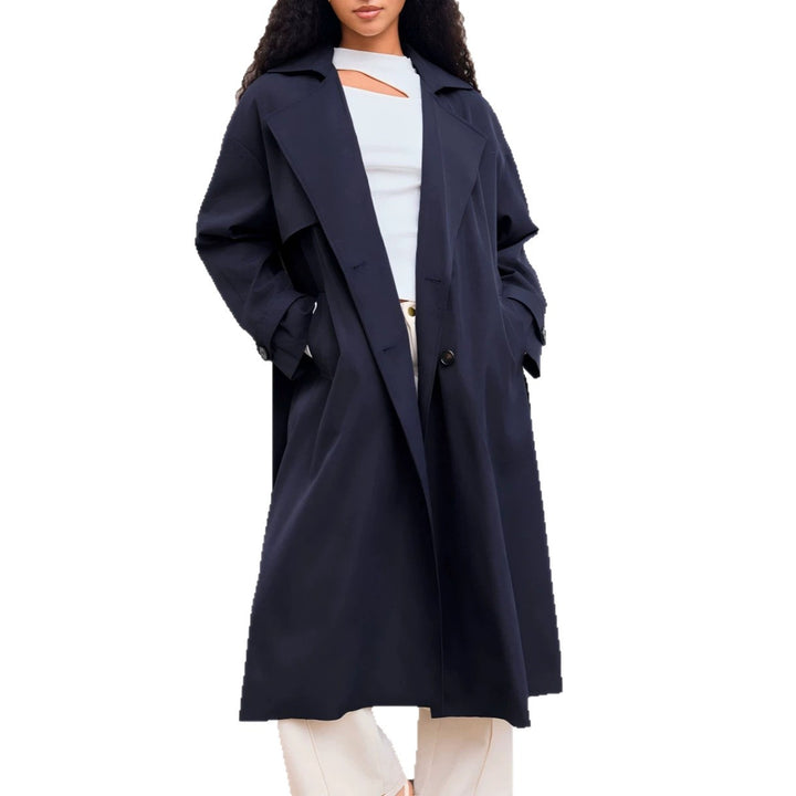 Damen Modischer Trenchcoat mit breitem Kragen Echo Archiv