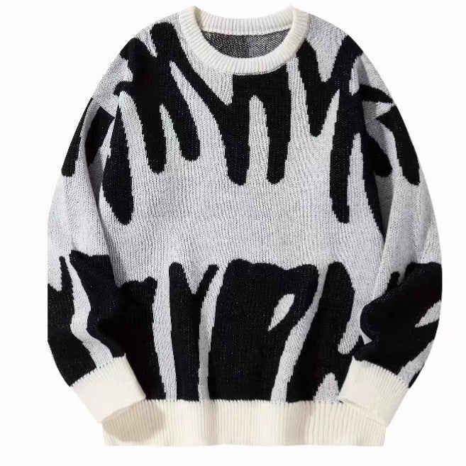 Damen Oversized Pullover mit aufregendem Muster Echoarchiv