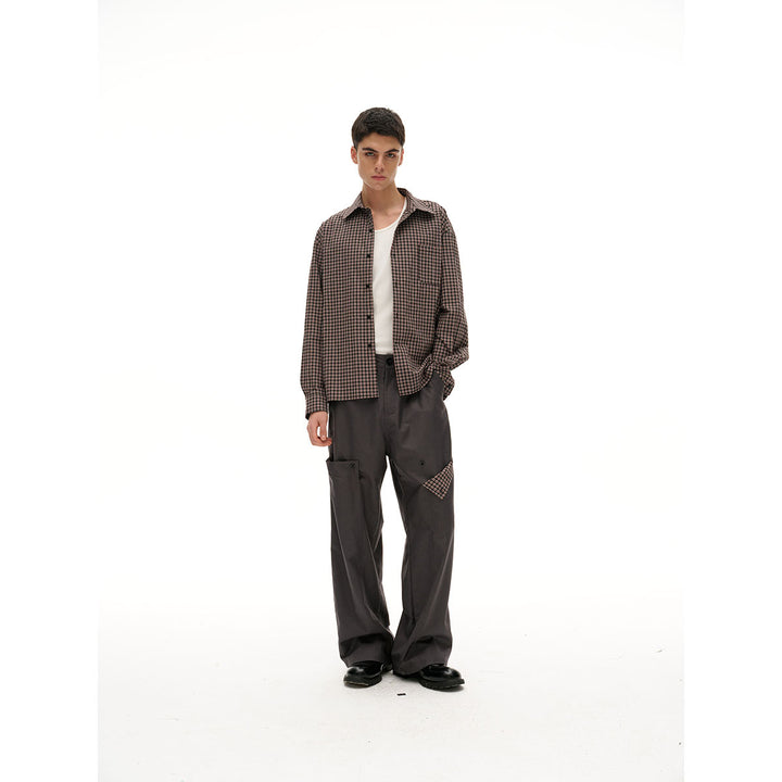 Unisex Geradlinige Overshirt-Hemdjacke im feinen Karodessin Echoarchiv