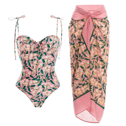 Damen Bikiniset mit verspielten Rüschen und hohem Taillenbund Echo Archiv