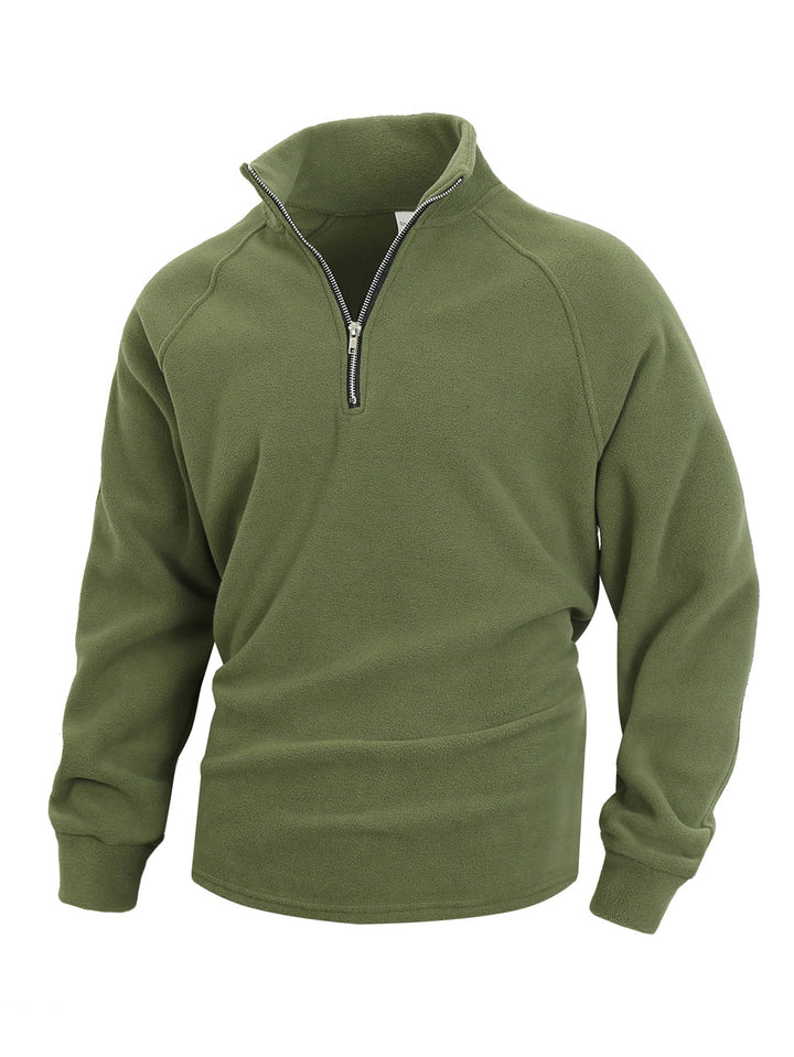 Herren Fleece-Pullover mit hohem Kragen und Reißverschluss Echoarchiv