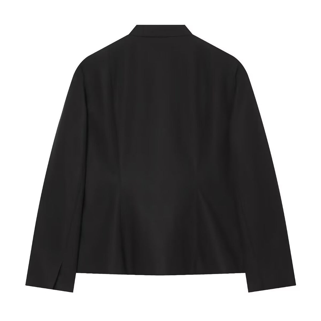 Damen Kurze taillierte Jacke mit Mandarin-Kragen und dekorativen Knotenverschlüssen Echo Archiv