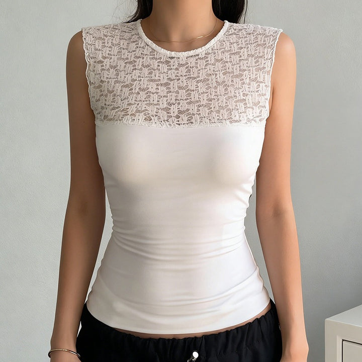 Damen Spitzen-Cami-Top mit stilvollem Design und feinen Akzenten Echo Archiv