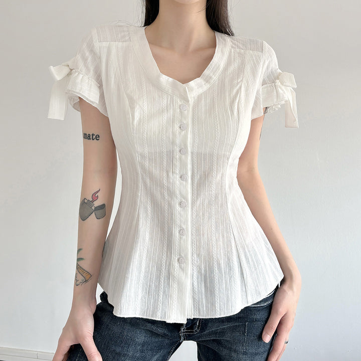 Damen Blusenshirt mit modischem Schnitt und Rüschendetails Echo Archiv