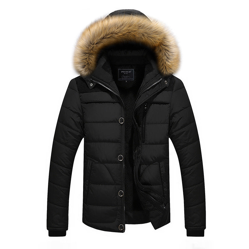 Herren wattierter Parka mit abnehmbarer Kunstfellkapuze und Thermofutter Echo Archiv