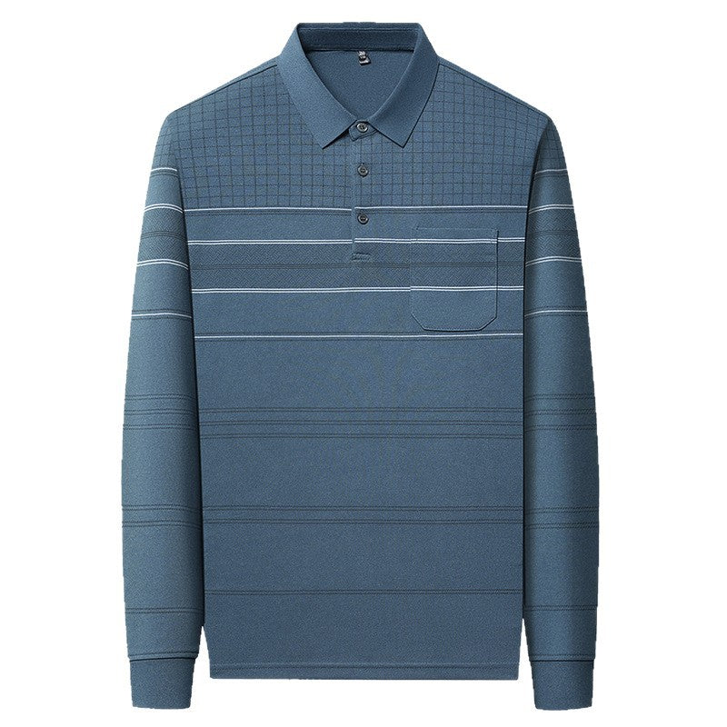 Herren komfortables Poloshirt mit strukturiertem Design und eleganten Details Echoarchiv