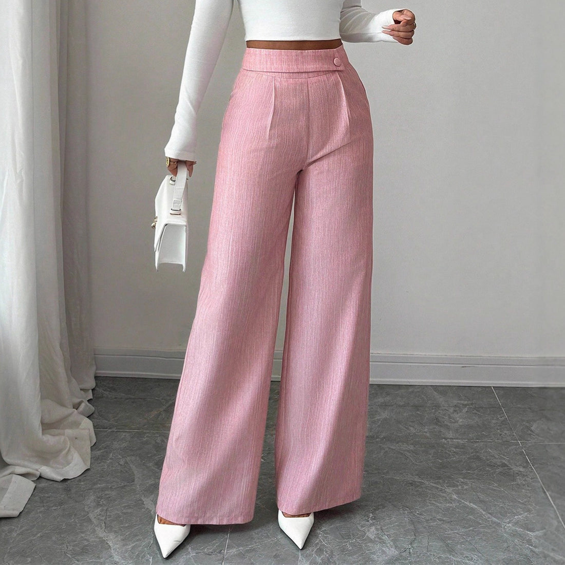 Damen weite High-Waist-Hosen – Avélisse
