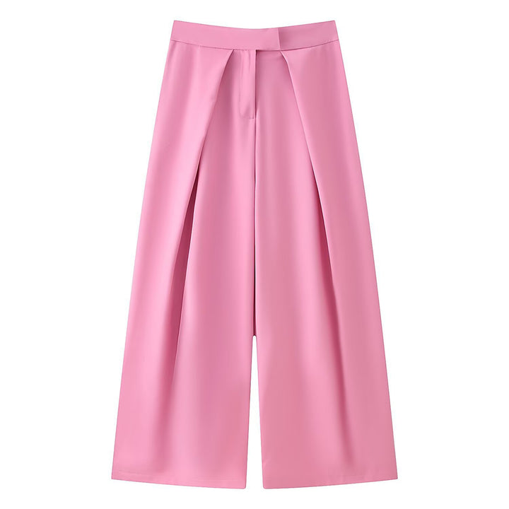 Damen weit geschnittene Culotte-Hose mit eleganten Falten und hohem Bund Echo Archiv