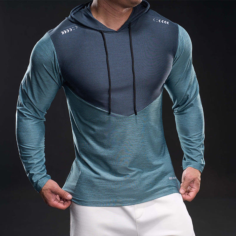 Herren Funktionelles Langarm-Hoodie für Training mit Stretch und Atmungsaktivität – Cavarno