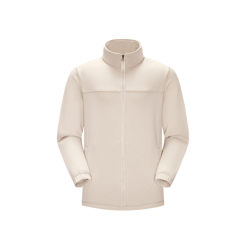 Herren Technische Fleecejacke mit hohem Stehkragen, durchgehendem Reißverschluss und elastischen Bündchen Echo Archiv