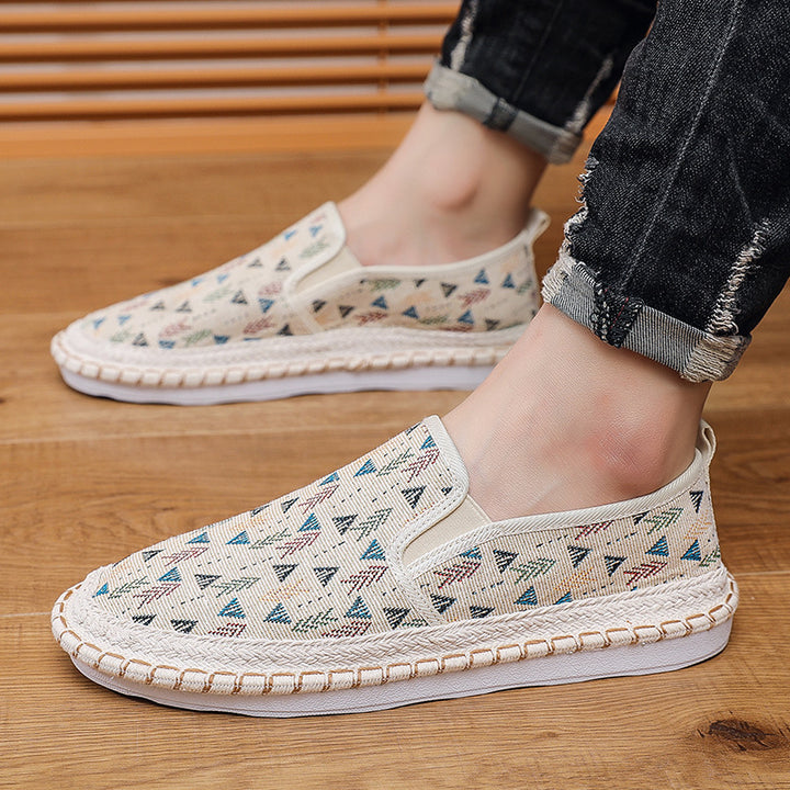 Damen Bequeme Slip-On Mokassins mit buntem Muster Echo Archiv
