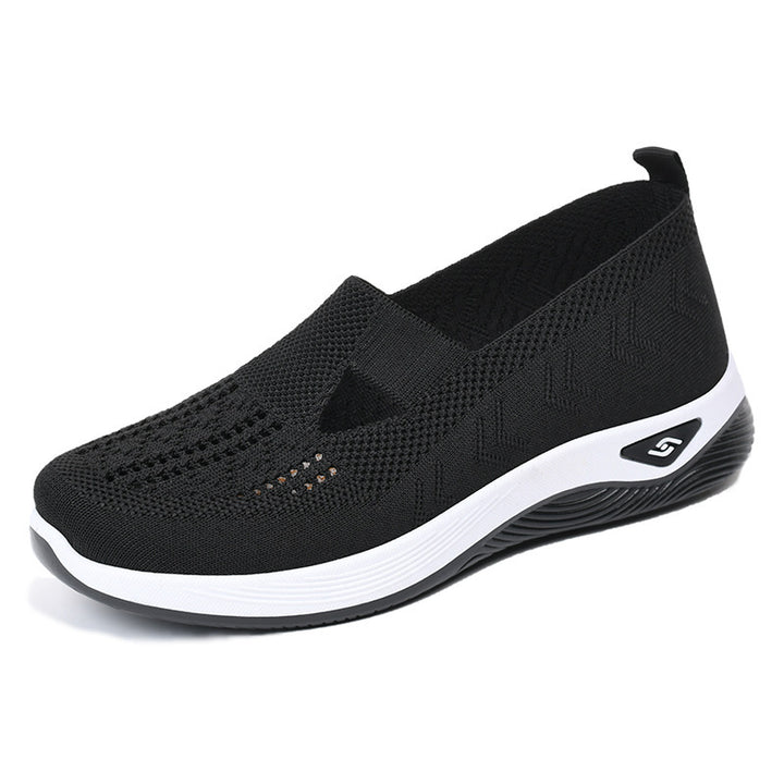 Damen nan leichte atmungsaktive Strickslipper mit Memoryschaum und rutschfester Laufsohle Echo Archiv