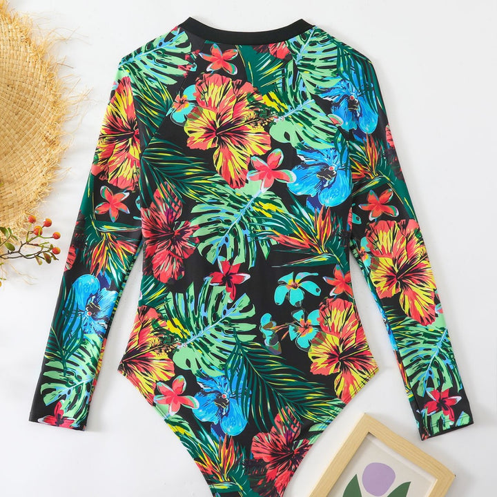 Damen Einteiler Badeanzug mit floralem Muster Echo Archiv