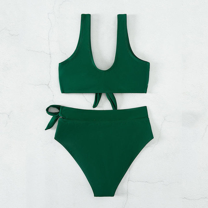 Damen Hochtailliertes Bikini-Set mit bindbarem Oberteil und eleganter Passform Echo Archiv