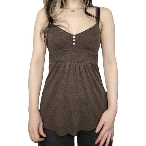 Damen lässiges Trägerkleid mit Knopfdetails und swingendem Schnitt Echo Archiv