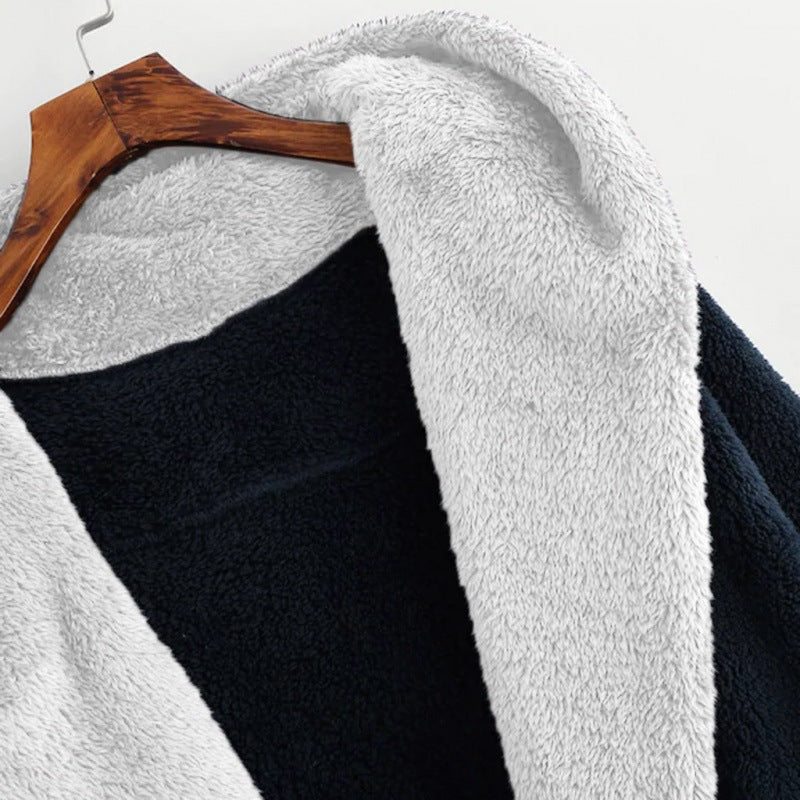 Damen Oversized Kunstfell-Kapuzenmantel mit kontrastierender Teddy-Innenseite und Rippbündchen Echo Archiv