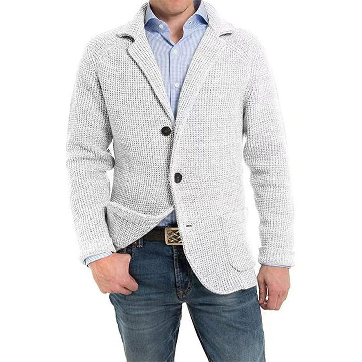 Herren Strukturstrick Sakko-Blazer mit aufgesetzten Taschen Echo Archiv