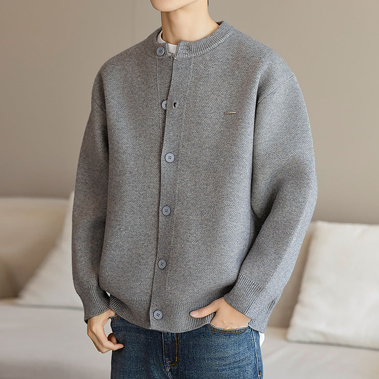 Herren lässige Strickjacke mit Knopfleiste Echoarchiv