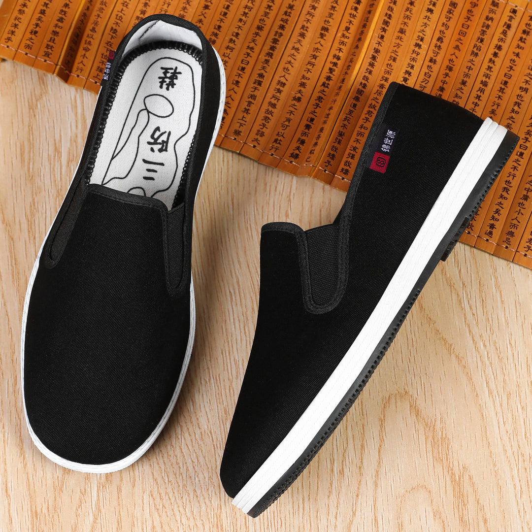 Herren nan leichter Canvas-Slip-On Alltagsschuh mit elastischem Einstieg, gepolsterter Innensohle und griffiger Gummilaufsohle Echo Archiv