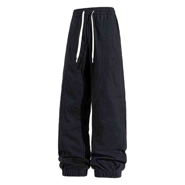 Herren Oversized Utility-Jogginghose aus robustem Baumwollmix mit Kordelbund, seitlichen Cargo‑Taschen & gerippten Bündchen Echoarchiv