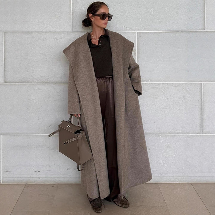 Damen Oversize Wollmix‑Mantel mit Schalkragen und lässiger Maxilänge Echo Archiv
