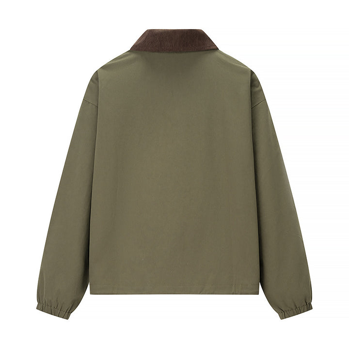 Damen Kurzjacke im Workwear-Stil mit Kordkragen, Reißverschluss und aufgesetzten Brusttaschen Echo Archiv