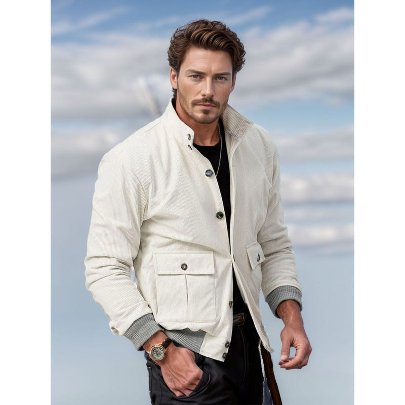 Herren modische Baumwolljacke mit praktischem Taschen Echoarchiv