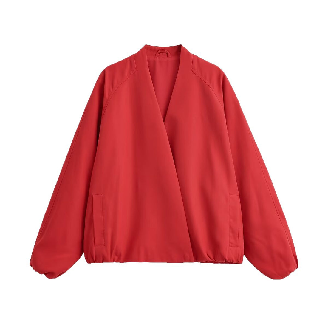 Damen Oversized Kimono-Übergangsjacke mit Raglanärmeln und elastischem Saum Echoarchiv